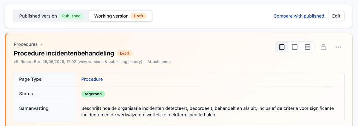 Normatik versionering en publishing workflow