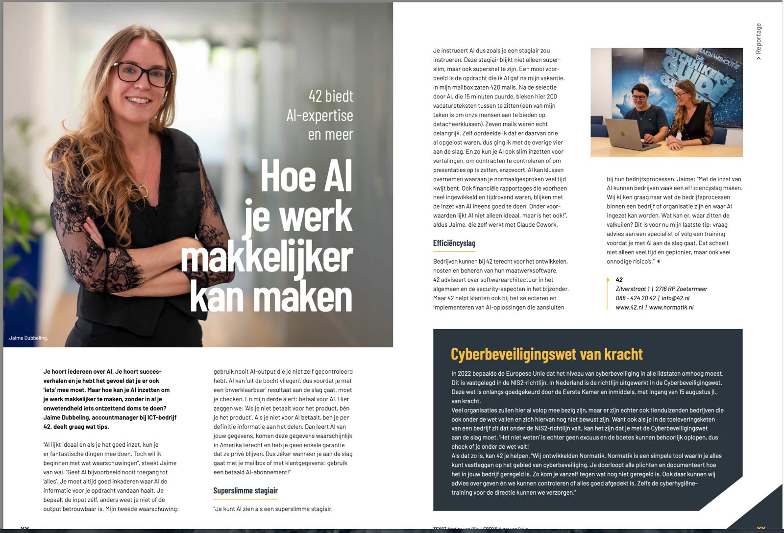 Reportage ‘Hoe AI je werk makkelijker kan maken’ in Into Business Zoetermeer